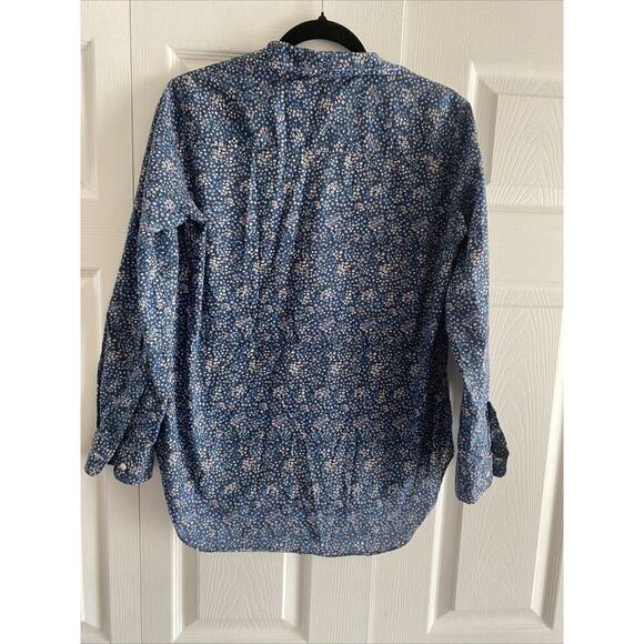 Frank & Eileen Men's Small FRANK Blue Floral Long Sleeve Collared Button Down - Picture 7 of 7